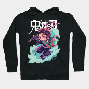 Tanjiro fire breathing sword fight Hoodie